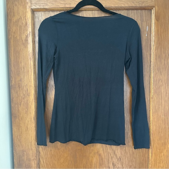 Intimissimi Boat Neck Modal Cashmere Ultralight Top - Black Size M - Picture 2 of 3